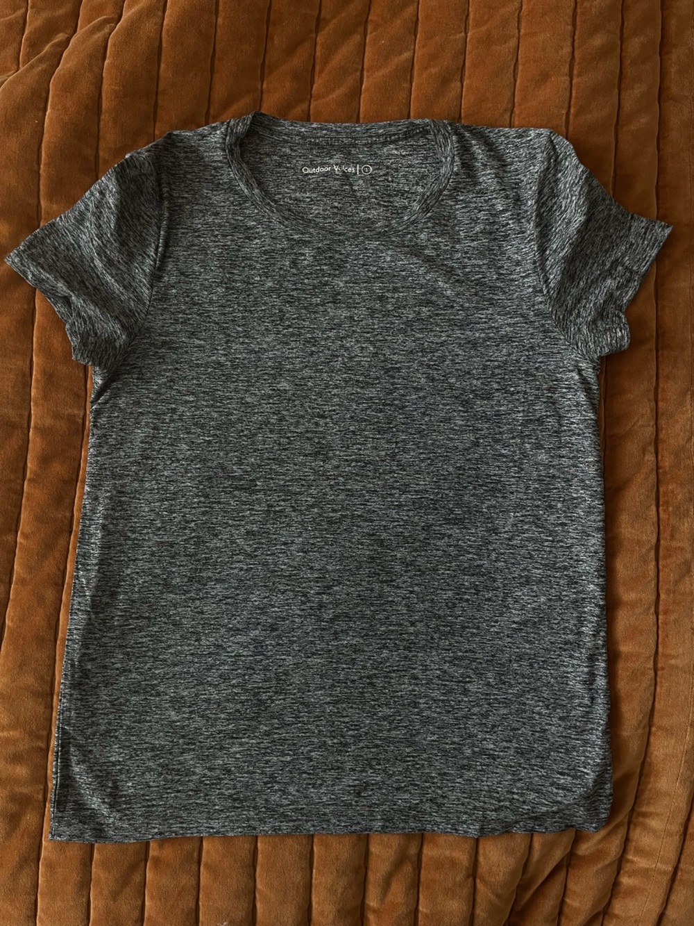 Outdoor Voices Heather Gray CloudKnit Short Sleeve Tee